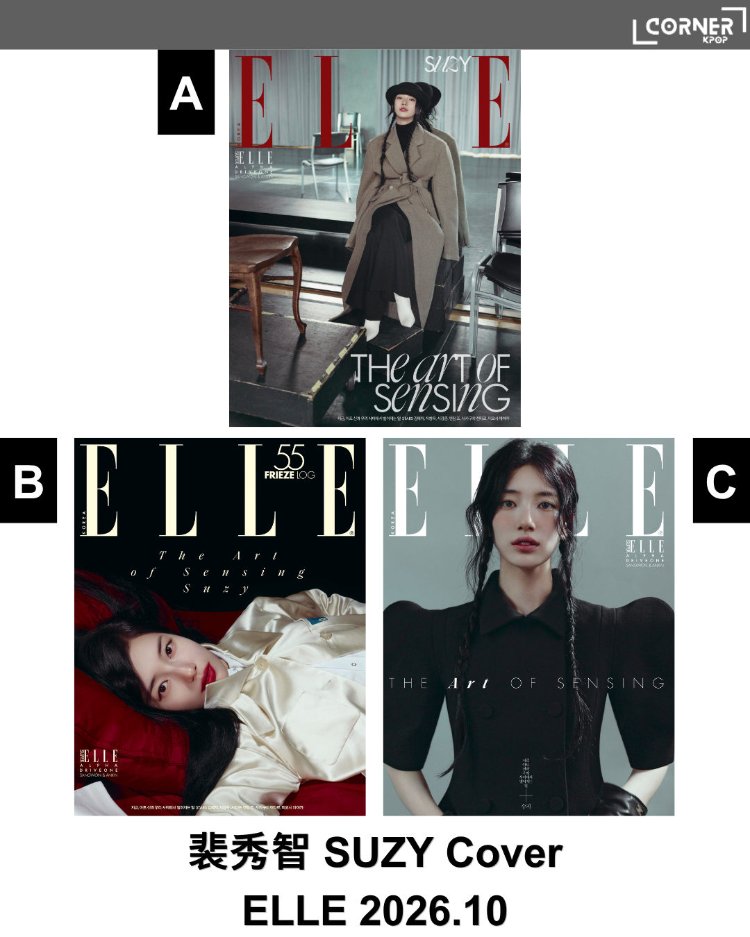 [韓國預訂] 裴秀智雜誌代購 SUZY Cover - ELLE 2026.10