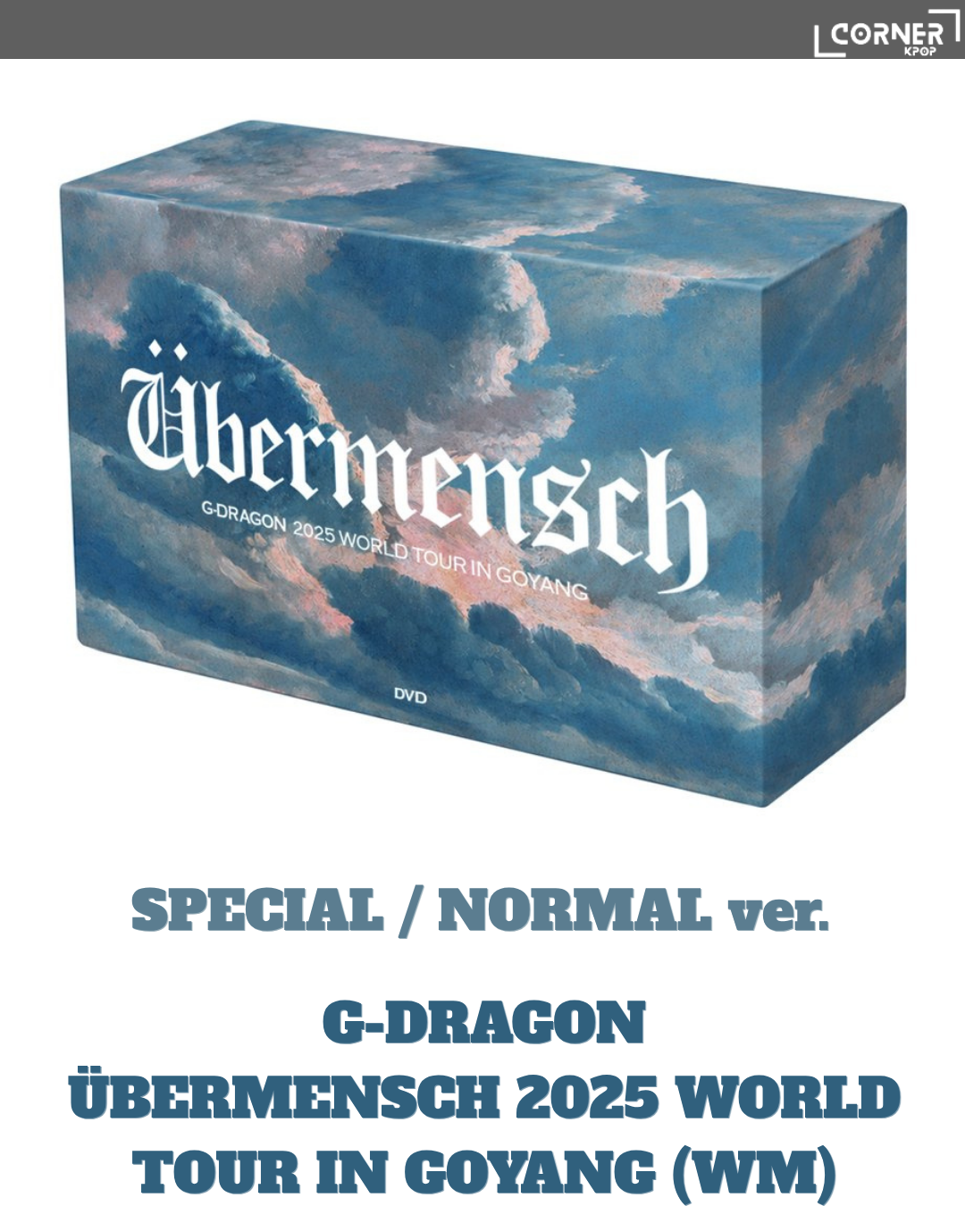 [韓國預訂] 權志龍演唱會DVD代購 G-DRAGON - ÜBERMENSCH 2025 WORLD TOUR IN GOYANG (WM)