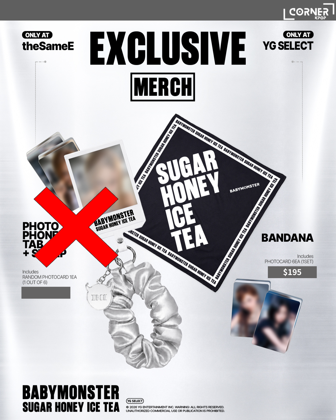 [韓國預訂] BM周邊代購 BABYMONSTER “SUGAR HONEY ICE TEA” OFFICIAL MD