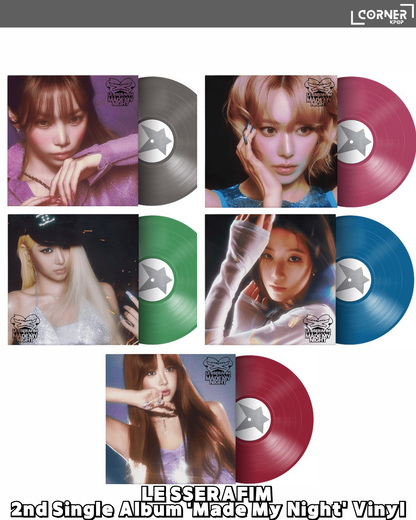 [韓國預訂] FIM專輯代購 LE SSERAFIM - 2nd Single Album 'Made My Night' VINYL