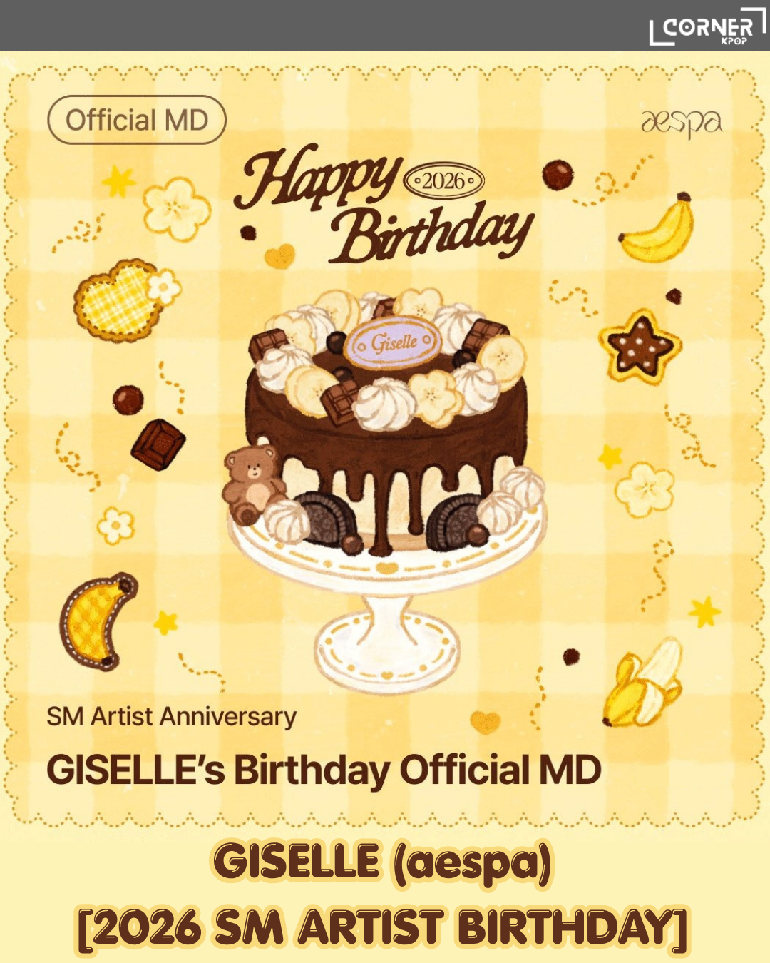 [韓國預訂] 內永枝利限時生日周邊代購 GISELLE (aespa) - [2026 SM ARTIST BIRTHDAY] OFFICIAL MD