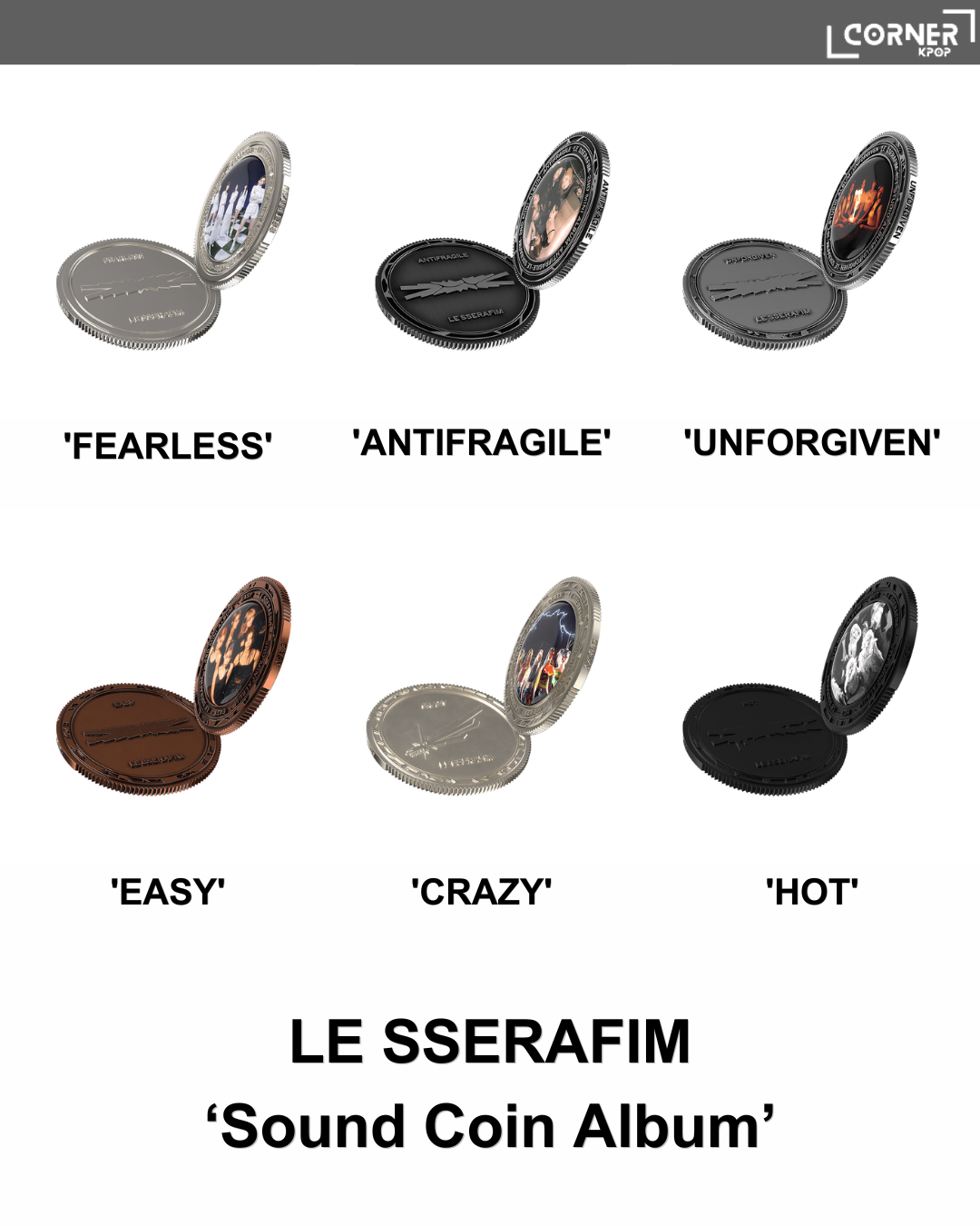 [韓國預訂] FIM專輯代購 LE SSERAFIM 'Sound Coin Album'