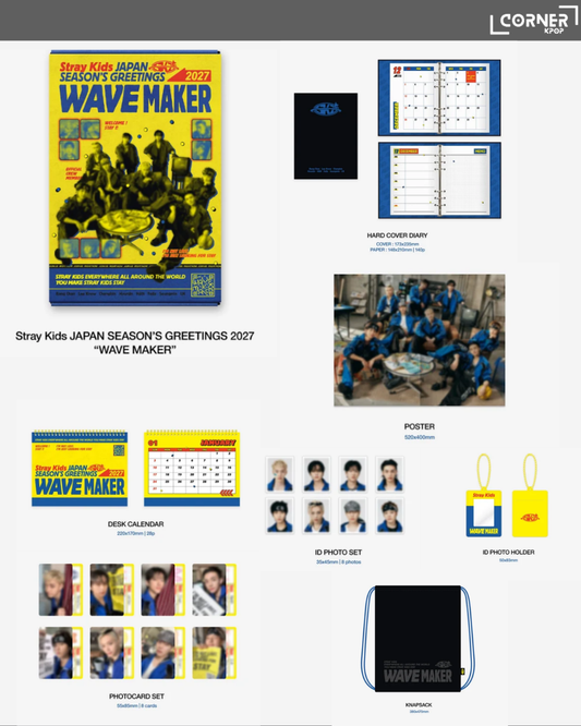 [日本預訂] Stray Kids 2027日本年歷代購 Stray Kids - JAPAN SEASON'S GREETINGS 2027 “WAVE MAKER” (JYP JAPAN通路)