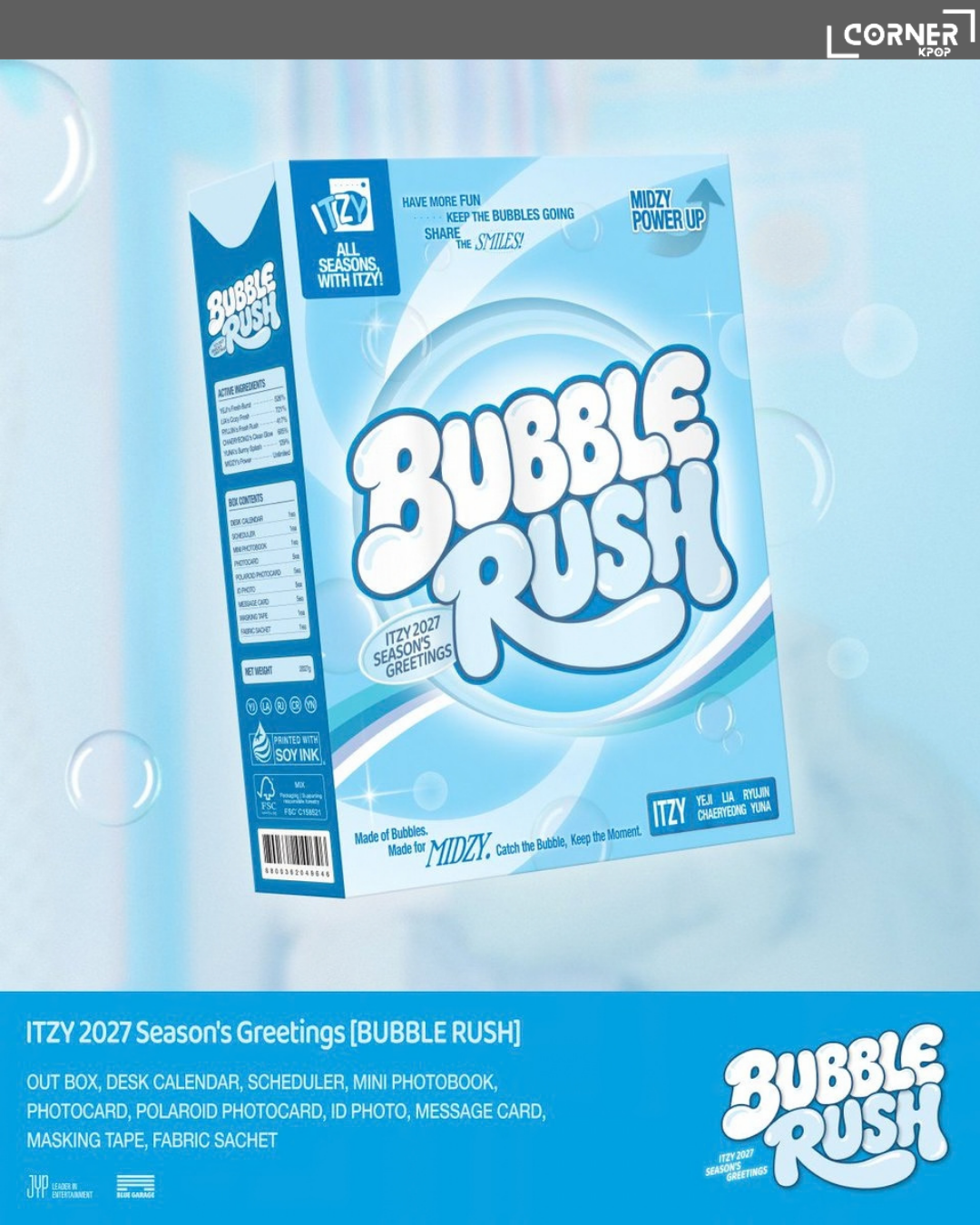 [韓國預訂] ITZY 2027年歷代購 ITZY - 2027 Season's Greetings [BUBBLE RUSH] (AM / Yes24 通路)