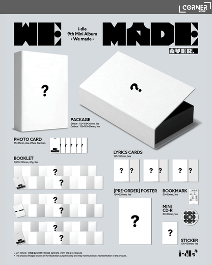 [韓國預訂] i-dle專輯代購 i-dle - 9th Mini Album [We made] (K4, AM, WVS通路)