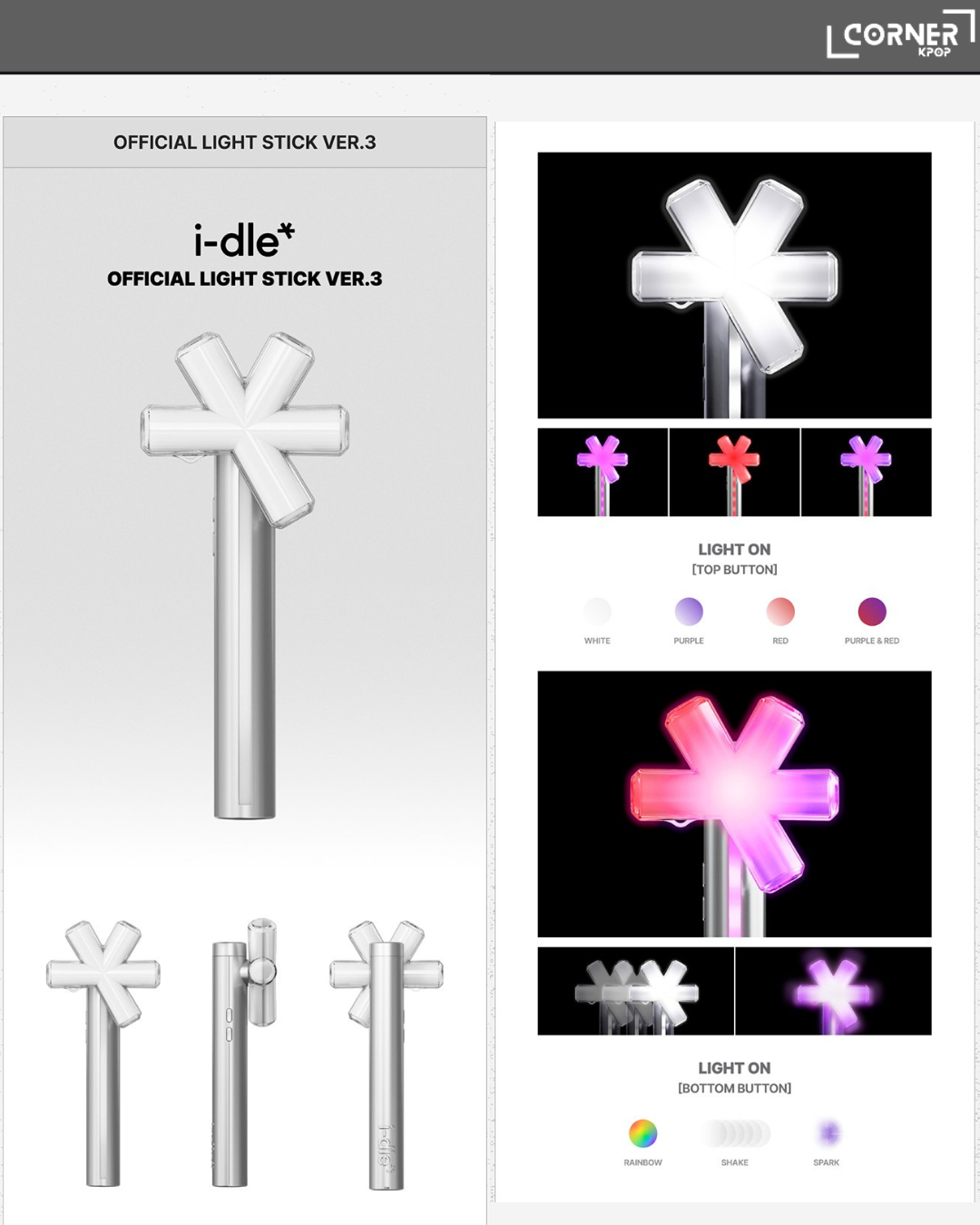 [韓國預訂] i-dle 3代手燈代購 i-dle OFFICIAL LIGHT STICK v3