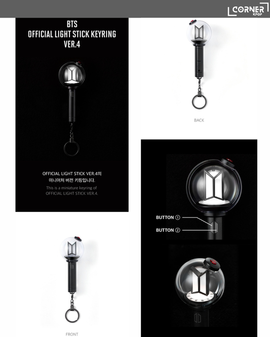 [韓國預訂] BTS周邊小手燈代購 BTS OFFICIAL LIGHT STICK KEYRING VER.4