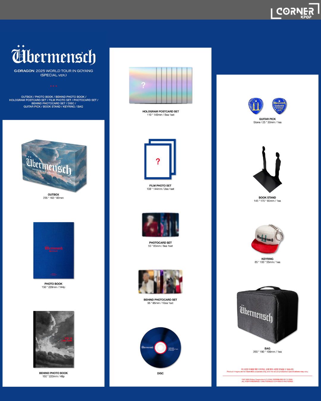 [韓國預訂] 權志龍演唱會DVD代購 G-DRAGON - ÜBERMENSCH 2025 WORLD TOUR IN GOYANG (WM)