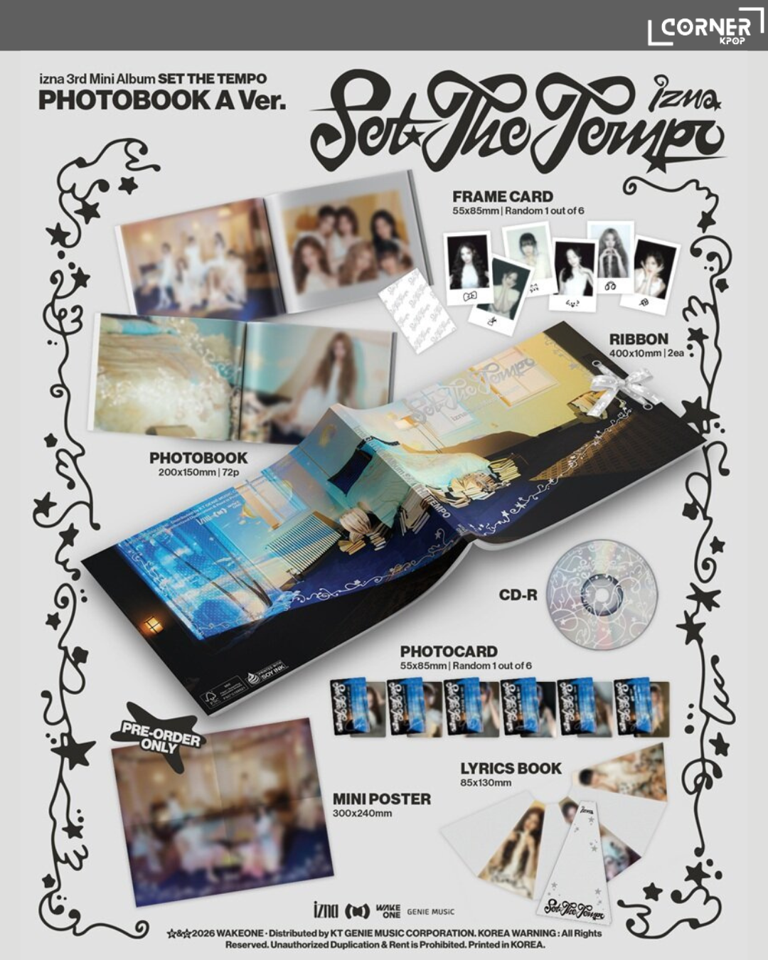 [韓國預訂] izna專輯代購 izna 3rd Mini Album "Set the Tempo" (yes24, aladin通路)