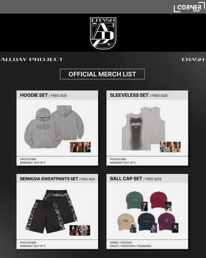 [韓國預訂] ADP周邊代購 ALLDAY PROJECT - The 2nd EP Album 'CRASH' OFFICIAL MERCH