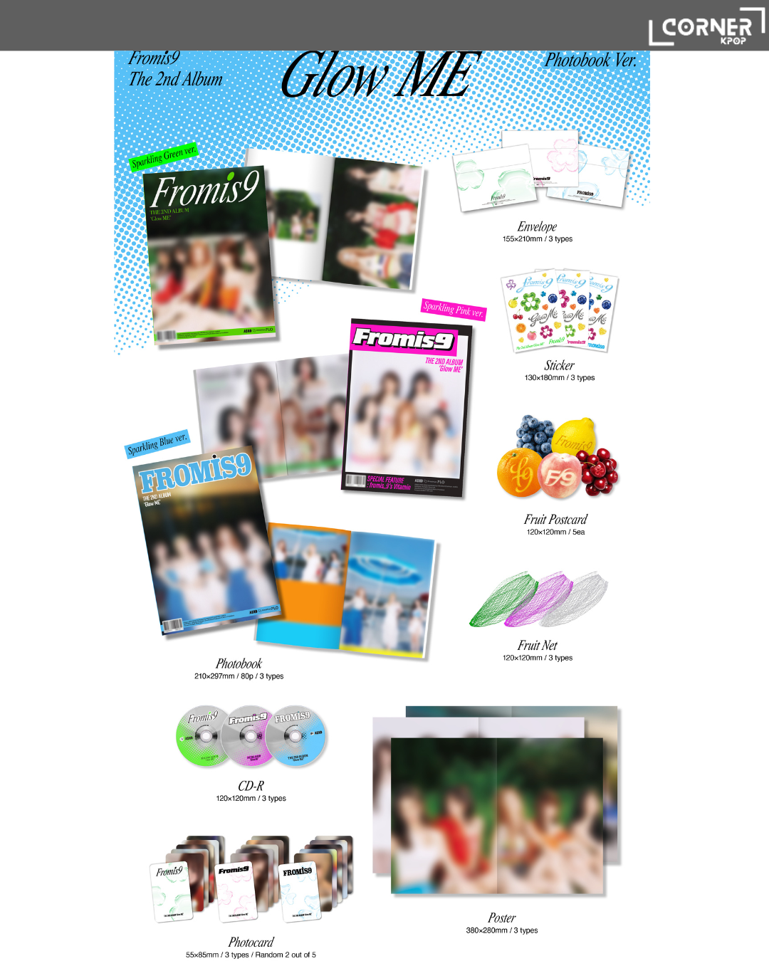 [韓國預訂] fromis_9專輯代購 fromis_9 - THE 2ND ALBUM [Glow ME] (AM通路)