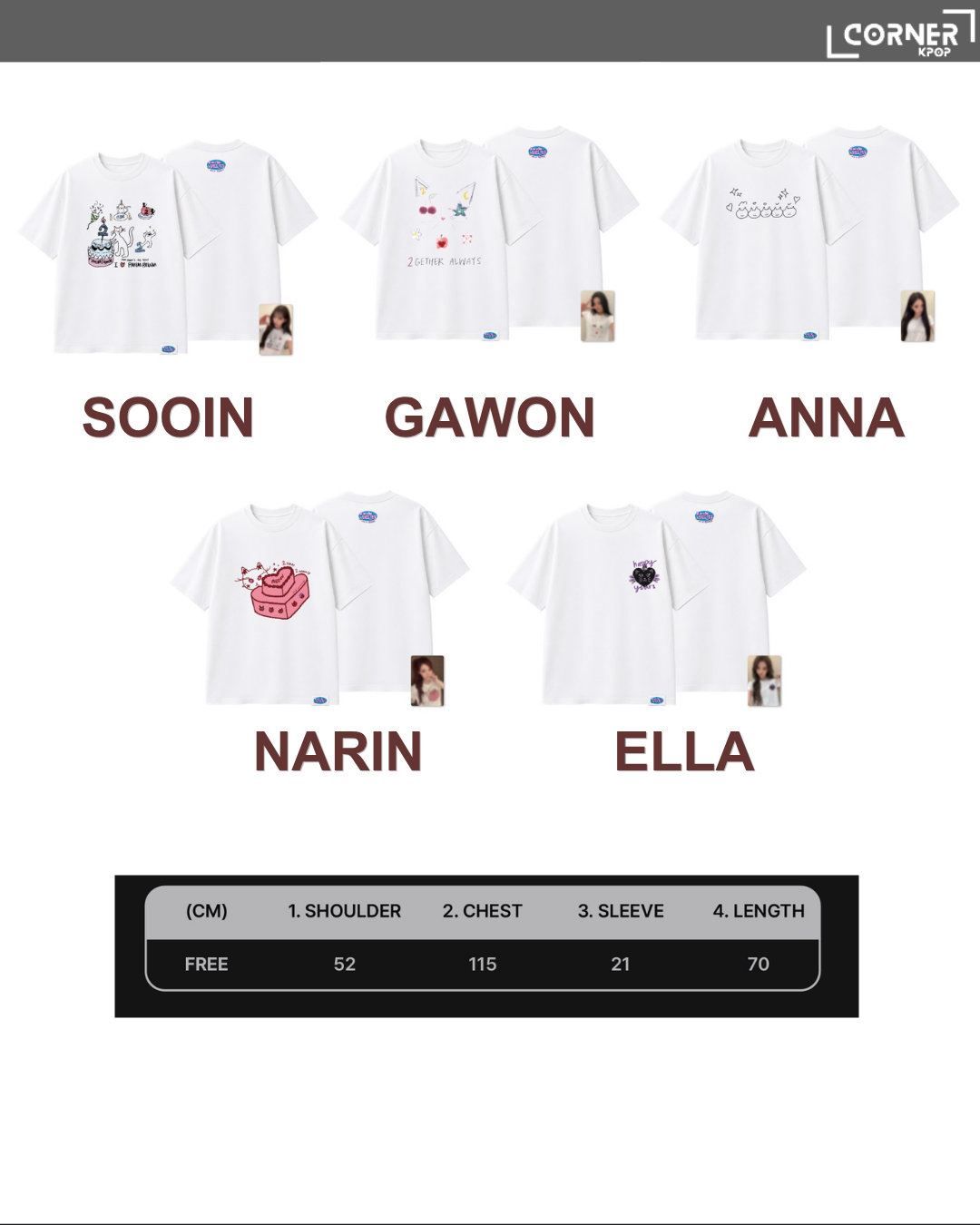 [韓國預訂] MEOVV周邊代購 MEOVV T-SHIRT SET - DEBUT 2ND ANNIVERSARY OFFICIAL MERCH