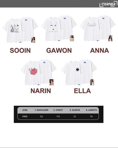 [韓國預訂] MEOVV周邊代購 MEOVV T-SHIRT SET - DEBUT 2ND ANNIVERSARY OFFICIAL MERCH