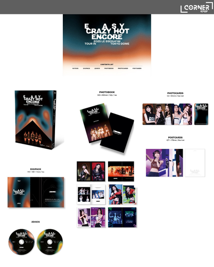 [日本預訂] FIM周邊代購「2025 LE SSERAFIM TOUR 'EASY CRAZY HOT' ENCORE IN TOKYO DOME」BLURAY & DIGICODE (WVSJP, AMZJP, HMVJP)