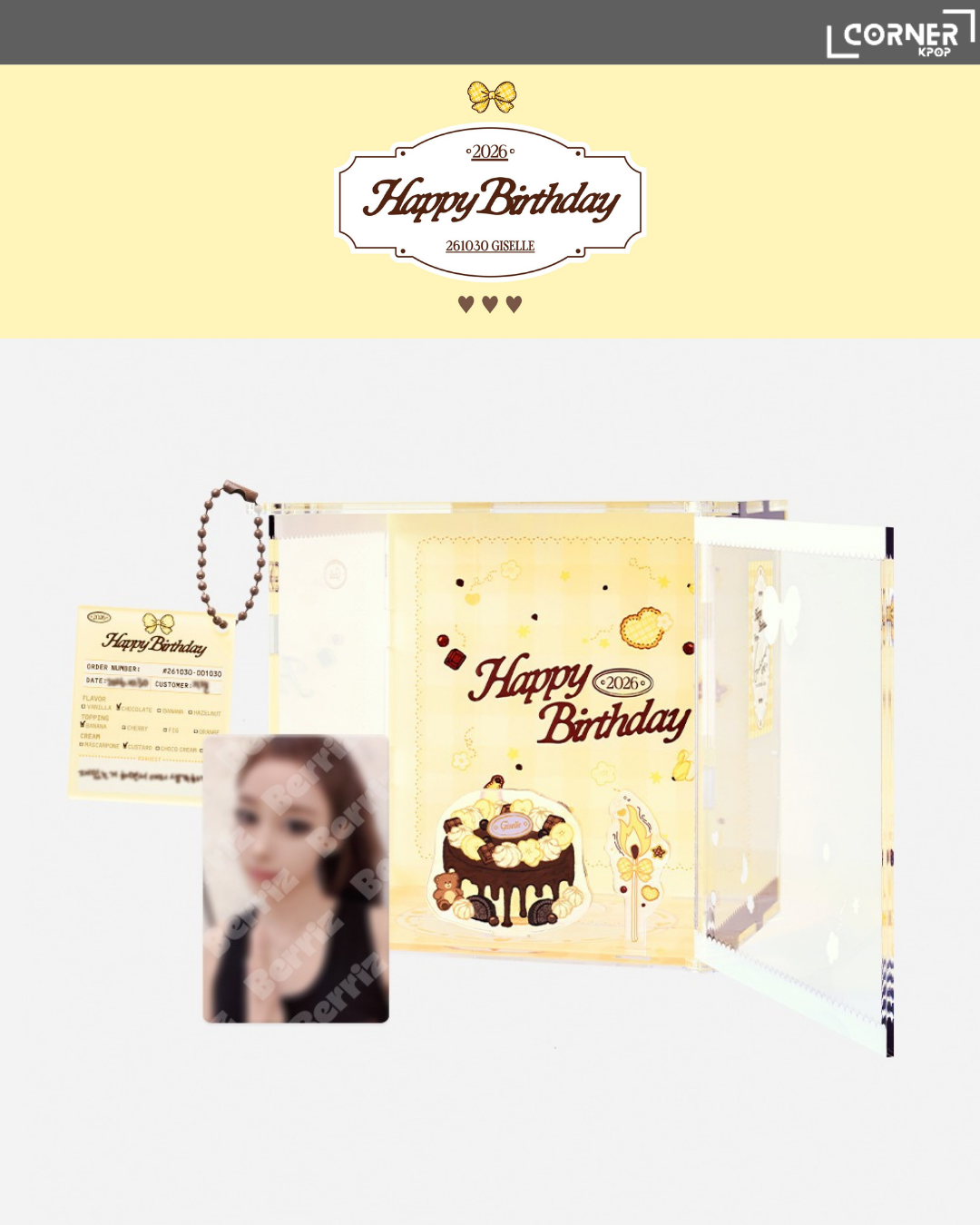 [韓國預訂] 內永枝利限時生日周邊代購 GISELLE (aespa) - [2026 SM ARTIST BIRTHDAY] OFFICIAL MD