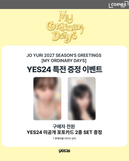 [韓國預訂] 曹柔理2027年歷代購 JO YURI - 2027 SEASON’S GREETINGS [MY ORDINARY DAYS] (Yes24)