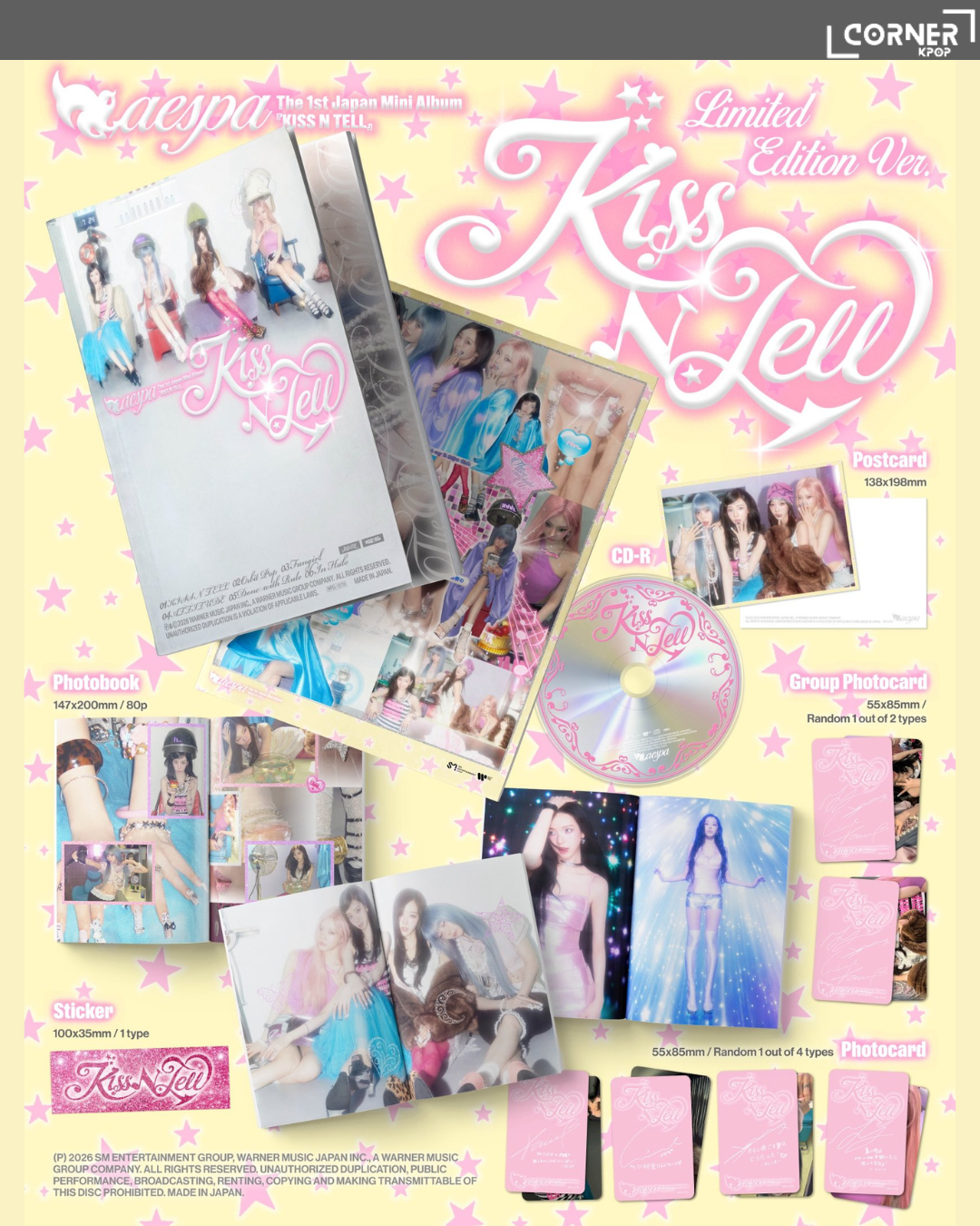 [日本綫下預訂] aespa專輯代購 aespa The 1st Japan Mini Album [KISS N TELL] (7.20 會場限定)