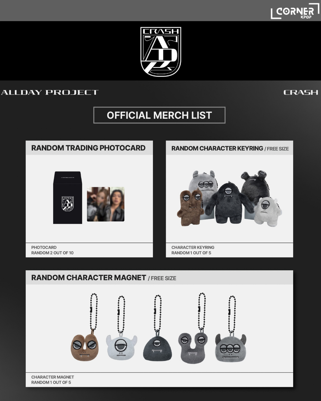 [韓國預訂] ADP周邊代購 ALLDAY PROJECT - The 2nd EP Album 'CRASH' OFFICIAL MERCH