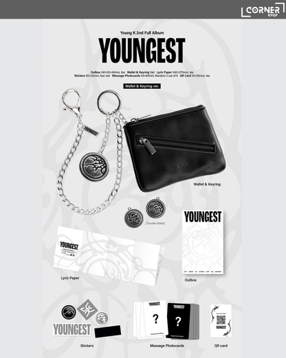 [韓國預訂] Young K專輯預訂 Young K (DAY6) - 2ND FULL ALBUM [YOUNGEST] (WM通路)