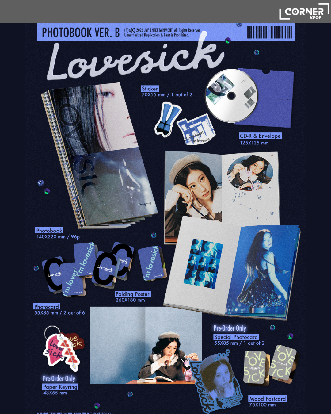 [韓國預訂] 李彩領專輯代購 CHAERYEONG (ITZY) - 1st Mini Album [Lovesick] (AM)