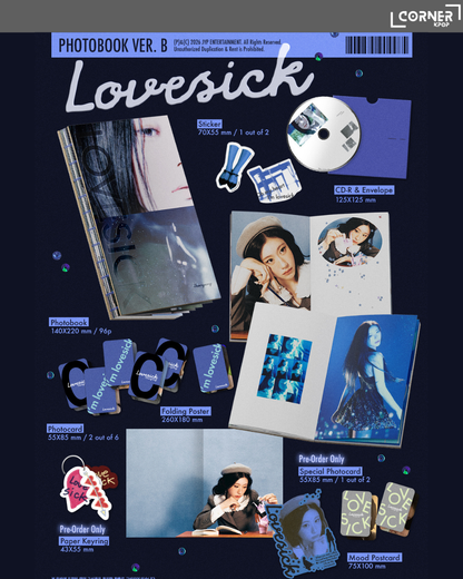 [韓國預訂] 李彩領專輯代購 CHAERYEONG (ITZY) - 1st Mini Album [Lovesick] (AM)