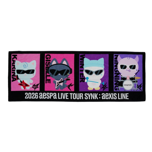 預訂 aespa最新日本演唱會周邊代購 2026 aespa LIVE TOUR – SYNK : aeXIS LINE – in JAPAN [SPECIAL EDITION DOME TOUR] MD Online - Towel_Character ver. 預訂