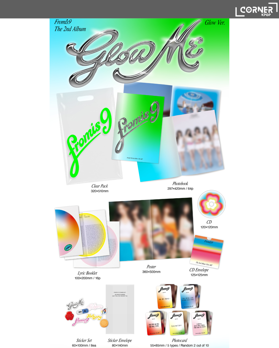 [韓國預訂] fromis_9專輯代購 fromis_9 - THE 2ND ALBUM [Glow ME] (AM通路)