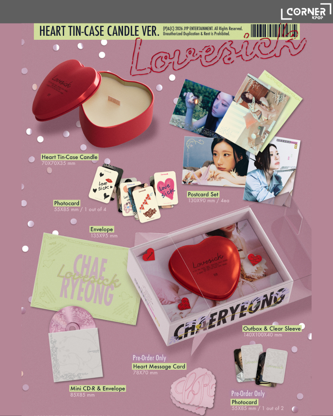 [韓國預訂] 李彩領專輯代購 CHAERYEONG (ITZY) - 1st Mini Album [Lovesick] (AM)