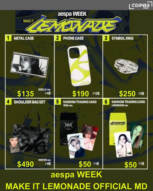 [韓國預訂] aespa周邊代購 aespa WEEK - MAKE IT LEMONADE OFFICIAL MD ONLINE
