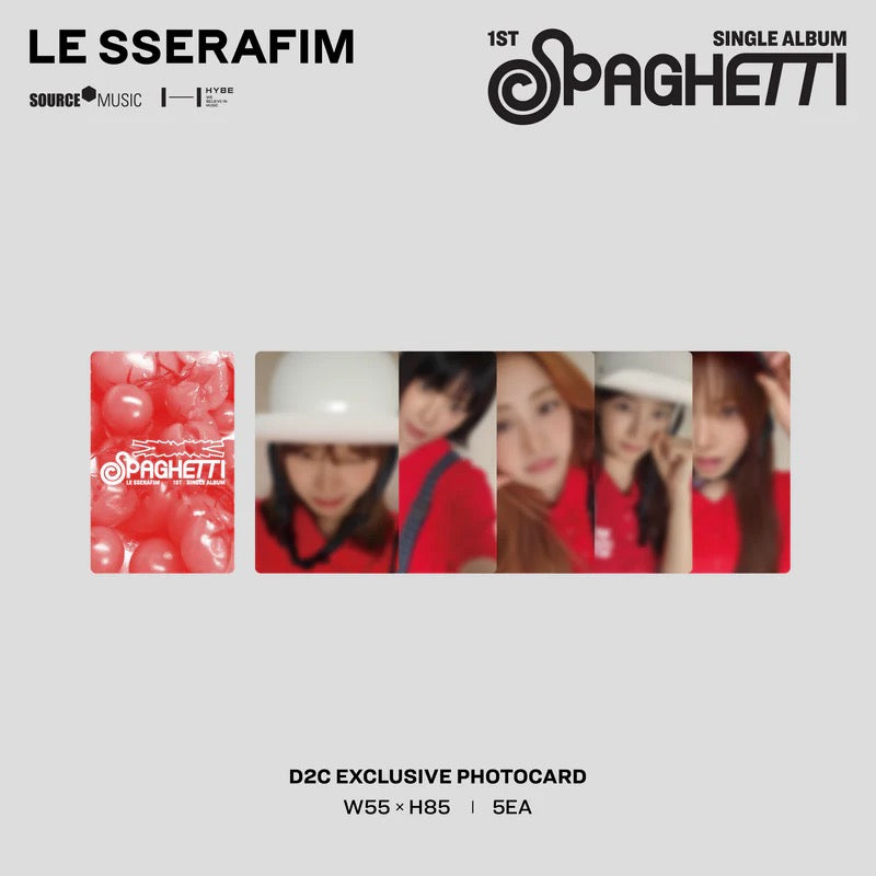 [現貨]LE SSERAFIM 美國周邊代購 LESSERAFIM SPAGHETTI VINYL VER. (D2C EXCLUSIVE) Set