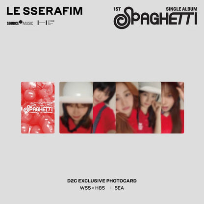 [現貨]LE SSERAFIM 美國周邊代購 LESSERAFIM SPAGHETTI VINYL VER. (D2C EXCLUSIVE) Set